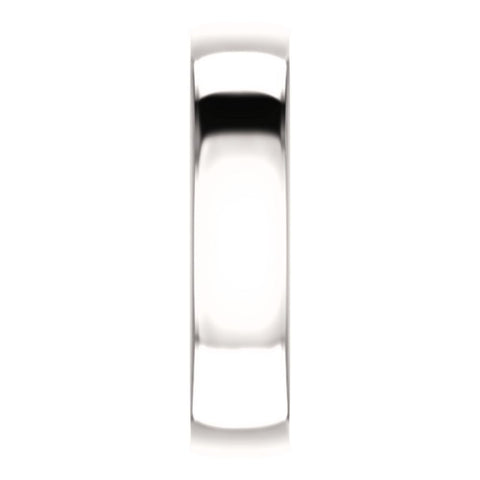 14k White Gold 6mm Sculptural-Inspired Relief Pattern Band Size 11