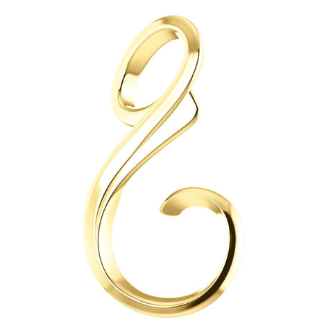 14k Yellow Gold Freeform Chain Slide
