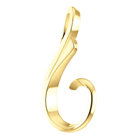 14k Yellow Gold Freeform Chain Slide
