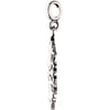 14k White Gold Decorative Dangle Pendant