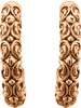 Pair of Sculptural-Inspired Half-Hoop Earring in 14k Rose Gold