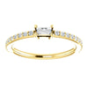 14k Yellow Gold 3/8 CTW Diamond Ring, Size 7