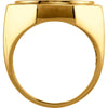 14k Yellow Gold Men's Panda Coin Ring Mounting, Size 6