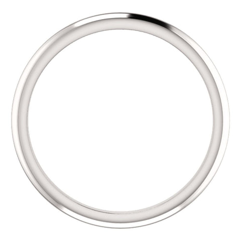 14k White Gold Knife Edge Band, Size 7