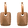 14k Rose Gold Pierced Style Hoop Earrings