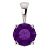 14k White Gold Amethyst Pendant