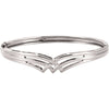 Hinged Bangle Bracelet in 14k White Gold