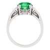 14k White Gold Chatham® Created Emerald Ring, Size 7