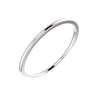 14k White Gold 1mm Comfort-Fit Band, Size 6.5