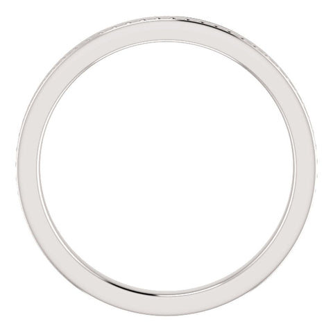 14k White Gold Stackable Bead Ring Size 6