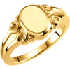 Ladies' Metal Fashion Signet Ring in 14K Yellow Gold ( Size 6 )