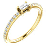 14k Yellow Gold 3/8 ctw. Diamond Ring, Size 7