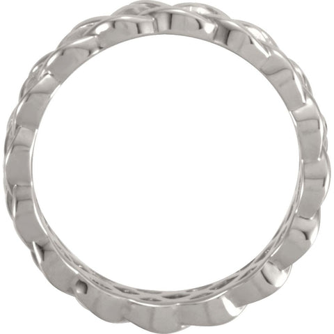 Sterling Silver 8.25mm Celtic Inspired Band Size 9