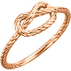 Rope Knot Ring in 14K Rose Gold (Size 6)