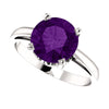 14k White Gold Amethyst Ring, Size 7