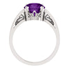 14k White Gold Amethyst Ring, Size 7