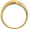14k Yellow Gold Crossover Rope Ring, Size 7