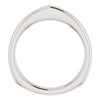 14k White Gold Band for Square Shank Solitaire Mounting, Size 7