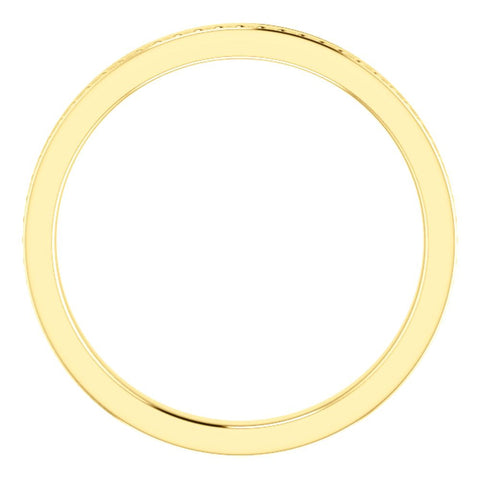 14k Yellow Gold Stackable Bead Ring Size 7