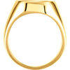 14k Yellow Gold 12mm Men's Signet Ring, Size 11