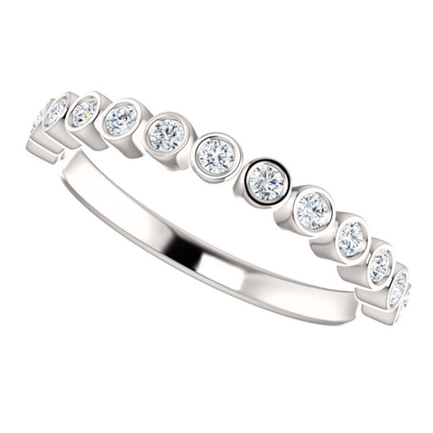 14k White Gold 1/4 CTW Diamond Ring, Size 7
