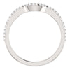 14k White Gold 1/8 CTW Diamond Contour Band, Size 7