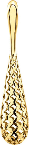 14k Yellow Gold Pierced Teardrop Pendant
