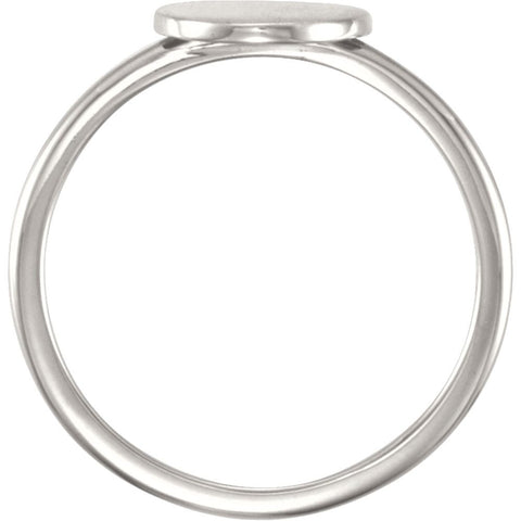 Continuum Sterling Silver Round Engravable Ring, Size 7