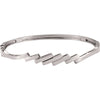 Hinged Bangle Bracelet in 14k White Gold