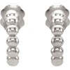 Continuum Sterling Silver 12mm Beaded Hoop Earrings