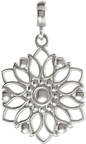 Sterling Silver Decorative Dangle Pendant