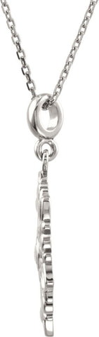 Sterling Silver Decorative Dangle 18" Necklace