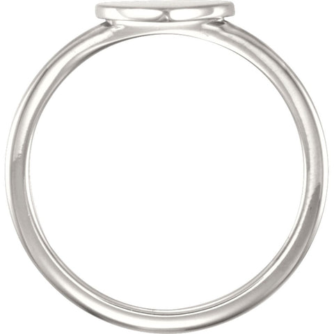 Continuum Sterling Silver Heart Engravable Ring , Size 7