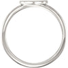 Continuum Sterling Silver Heart Engravable Ring , Size 7