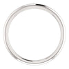 14k White Gold Band for 5.8mm Round Ring, Size 7