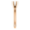 14k Rose Gold 5-5.3mm Round 6-Prong Solitaire Ring Mounting, Size 7