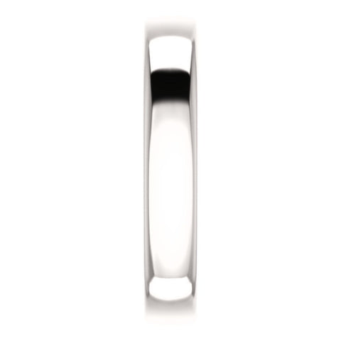 14k White Gold Band for Square Shank Solitaire Mounting, Size 7