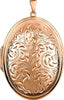 Rose Gold Plated Sterling Silver Oval Locket