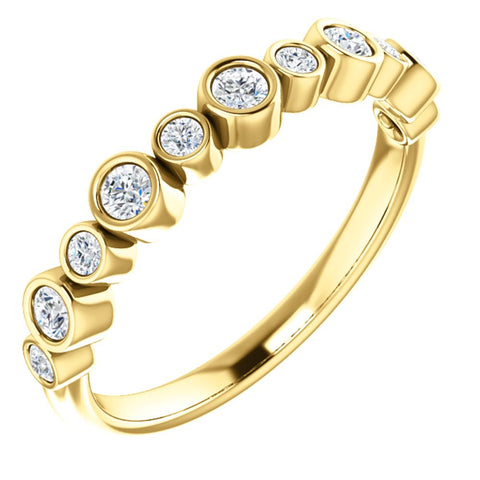 14k Yellow Gold 1/3 CTW Diamond Ring, Size 7