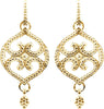 Pair of Precious Metal Fashion Granulated Earrings with Backs in 14k Yellow Gold