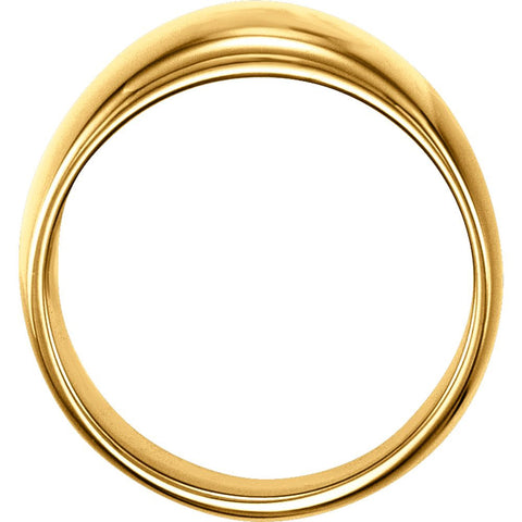 14k Yellow Gold Dome Ring, Size 7
