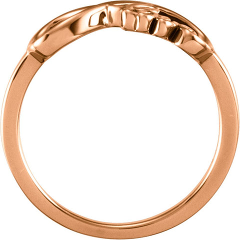 14k Rose Gold Love Infinity-Inspired Ring, Size 7