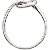 14k White Gold Knot Design Ring, Size 7
