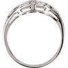 14k White Gold Filigree Ring , Size 6