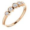 14k Rose Gold 1/4 ctw. Diamond Bezel Ring, Size 7