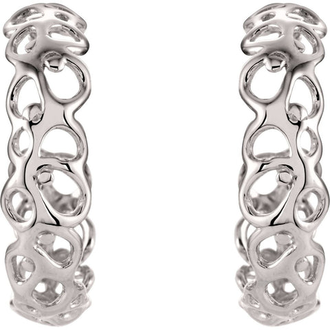 14k White Gold Hoop Earrings