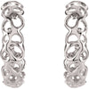 14k White Gold Hoop Earrings