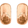 14k Rose Gold Hammered Hoop Earrings