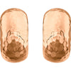 14k Rose Gold Hammered Hoop Earrings