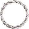 14k White Gold Twisted Rope Band Size 6
